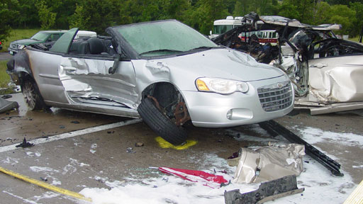 Two Car Crash in Water Photo