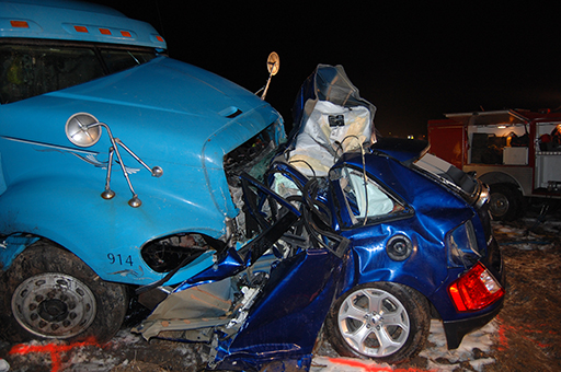 Accident Involving Semi and Car